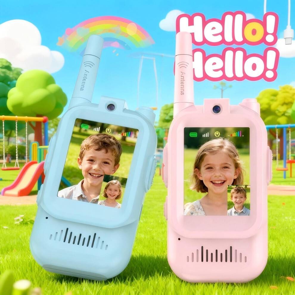 Genopladelige walkie-talkies til børn med stemmeskifter – 2 stk.
