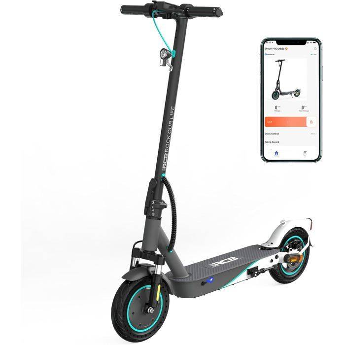 Electric Scooter EV10K PRO ABE 400W 36V 10.4Ah Range 30-35km 10'' Tires Disc Brake APP RCB