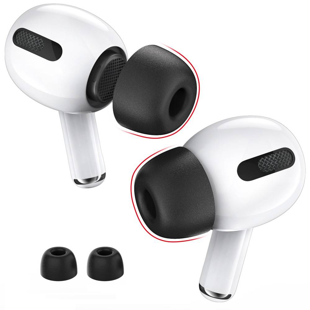 Ahastyle AirPods Pro 2 Ear Tips i memory foam - strl S, svart
