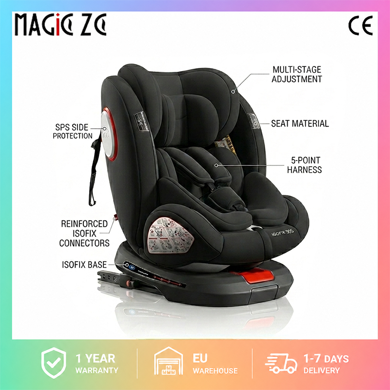 Rotatable Infant Car Seat for Everyday Travel Convenience, 360° Free Rotation Co-Sleeping Vehicle Safety Seat with Adjustable Footrest, Rear-Facing Newborn to Forward-Facing 12t Child Travel System