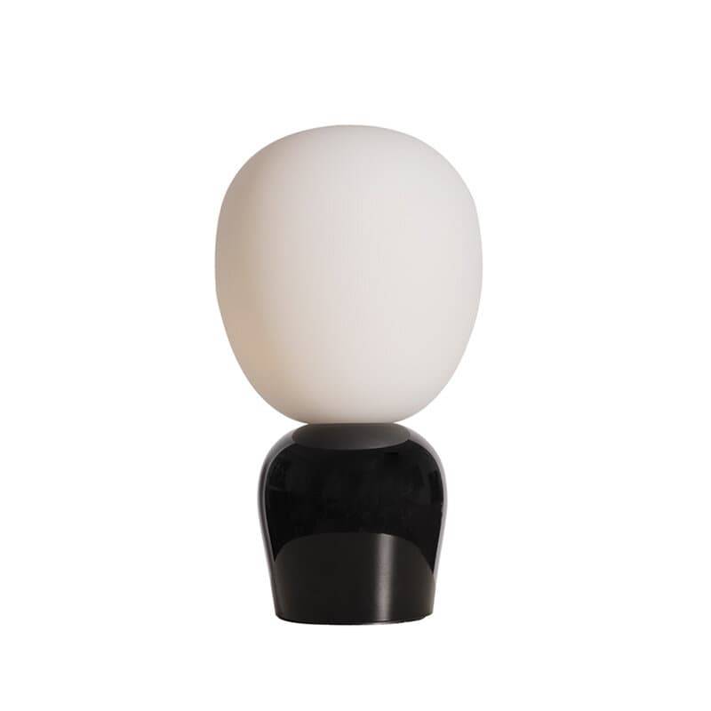 Belid Buddy bordslampa Glossy Black/opal glass
