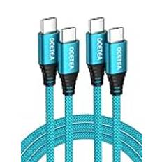 Ocetea USB C to USB C Charger Cable 60W, Type C Charger Cable Fast Charging Lead Compatible with iPhone 15/15 Pro/15 Pro Max, MacBook Pro, iPad Pro, Galaxy S23 S22 Ultra, Pixel [2M]
