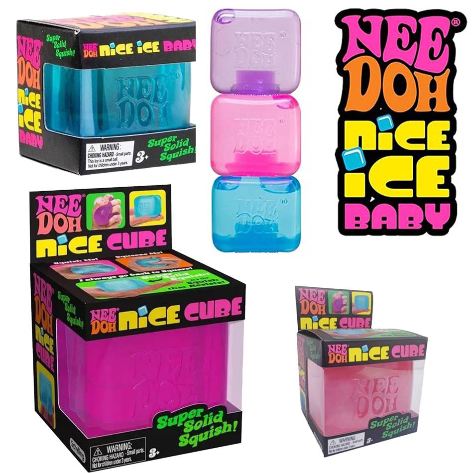 Neeboh Nice Cube Sensory Stress Reliever Squishy Toy Fidget Tool for Anxiety & Focus Desk Sensory Cube for Adults & Kids