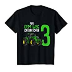 Kinder 3. Geburtstag Traktor Trecker 3 Jahre Junge Kinder T-Shirt