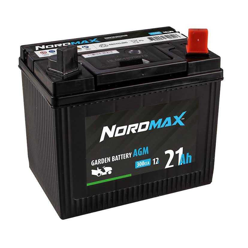 Batteri Nordmax Trädgård 12V 21Ah 300A U1R