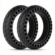 2-pack Punkteringsfritt däck 8.5" Honeycomb Xiaomi M365 scooter Black SVART - 2-PACK DÄCK + 1st Verktyg