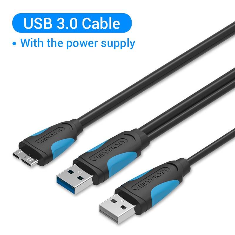 Vention micro usb 3.0 -kabel 5 gbps usb höghastighetsdatasladd med strömförsörjning för galaxy s5 note 3 mobil hdd usb micro b-kabel - 0.25m