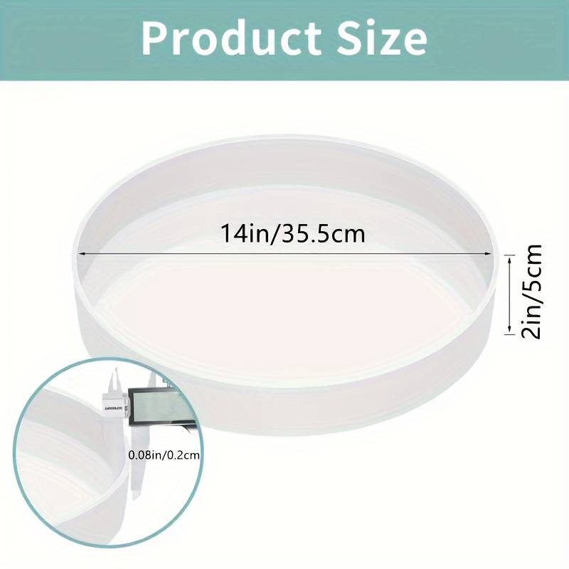 Extra-large Resin Mold Kit - 14" & 20" Round Silicone Casting Molds For Tables And Trays, Craft Making Supplies