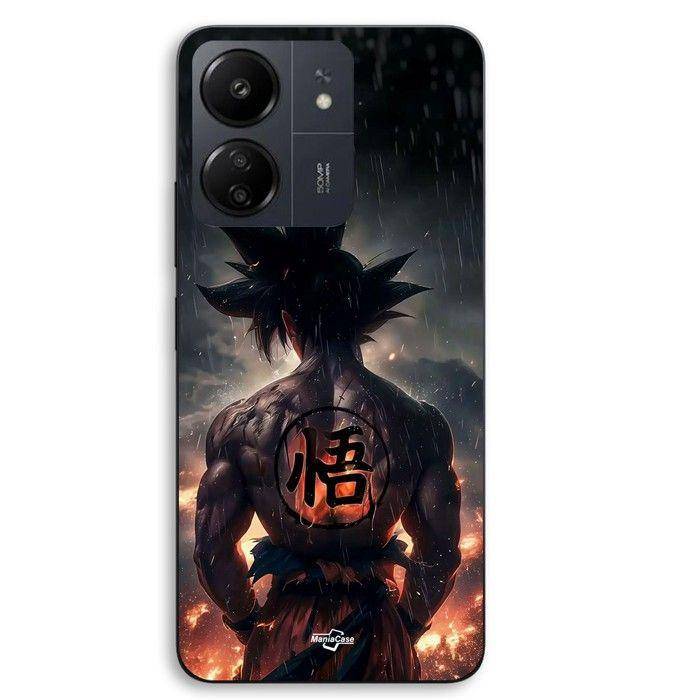 Coque Pour Xiaomi Redmi 13C 4g Dragon Ball Goku Kanji sagesse fan art Maniacase svart