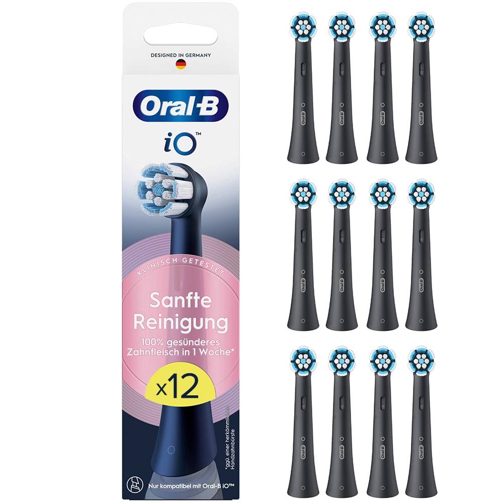 Oral-B iO Sensitive Børstehoveder 12 stk. Gentle Care SORTE