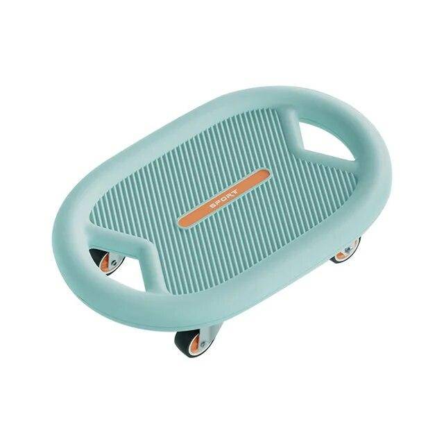 Magmuskel Glidplatta Mute Ab Rollers Buken Fitness Wheel Body Building Bärbar utrustning Hushållsträning blå