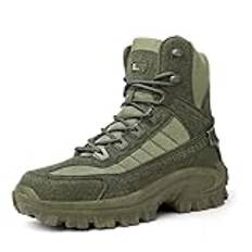 Generic Men's Tactical Combat Boots - Slitstarka militärkängor för utomhusvandring och bergsklättring,Army green,40 EU