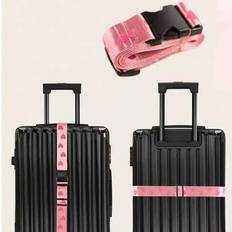 1 st rosa kärlek resebagagerem justerbar lösenordslås packbälte bagage säkert lås stöldskyddande bagagerem buntbälte packning (En-Storlek)