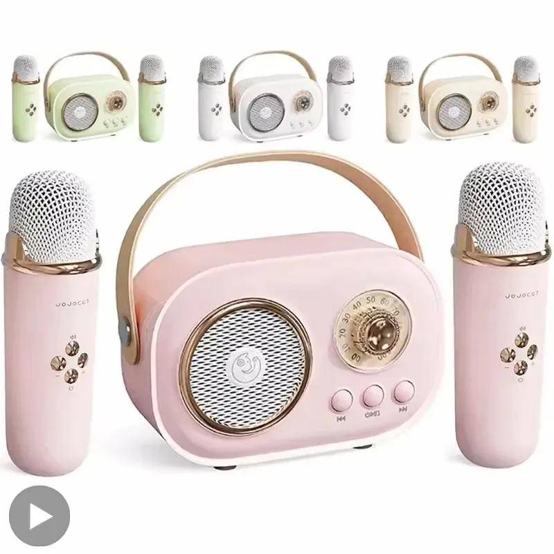 Karaoke Trådlös Bärbar Bluetooth-högtalare Med Mikrofon Radio FM-maskin Mini Ljudlåda Caixa De Som Liten MP3-kolumn
