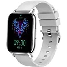 Smartwatches Smartwatch herr sport smartklocka fitnessarmband damklocka iOS Android elektronisk (färg: grå1, storlek: 1)