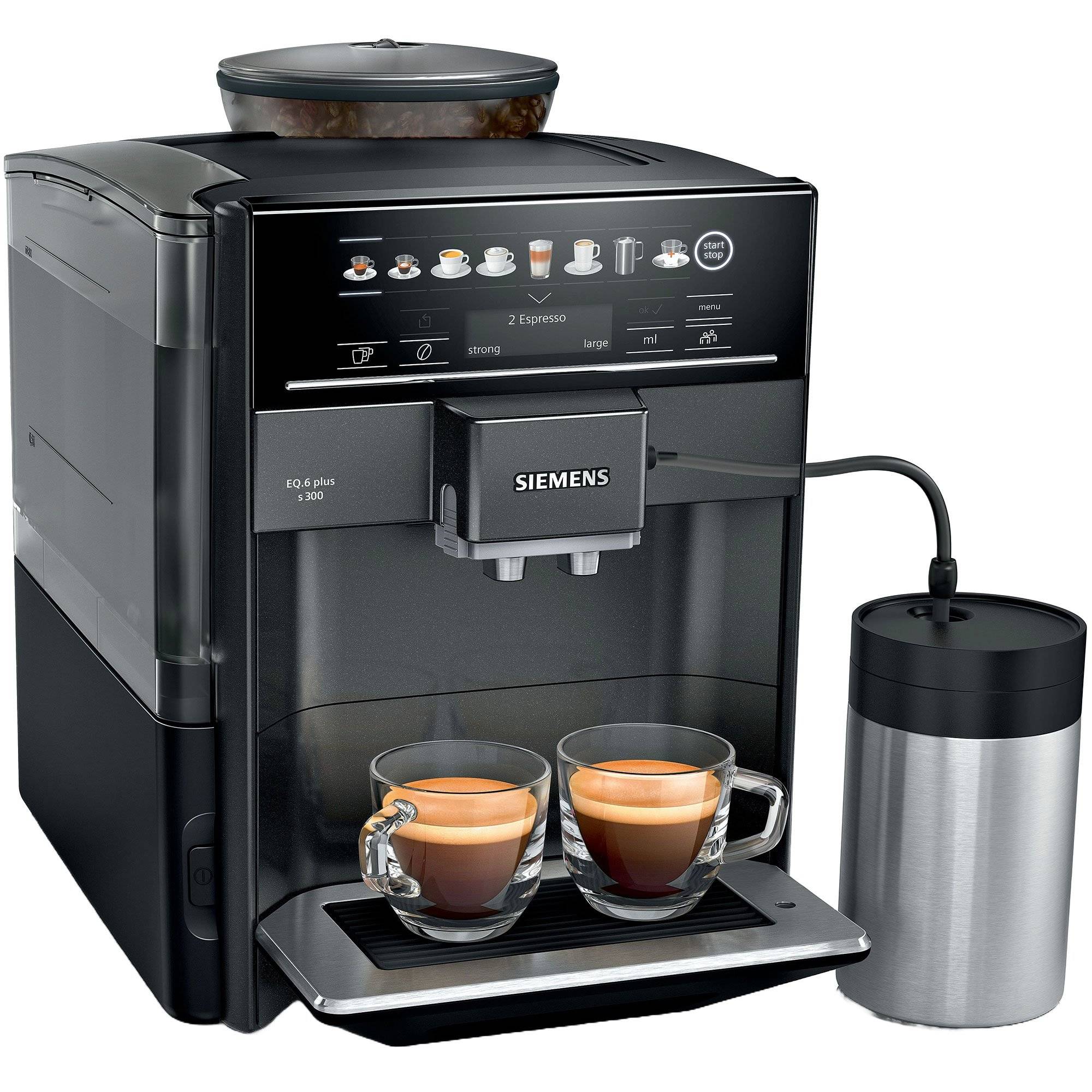 Siemens EQ6 Plus kaffemaskin, svart - Svart