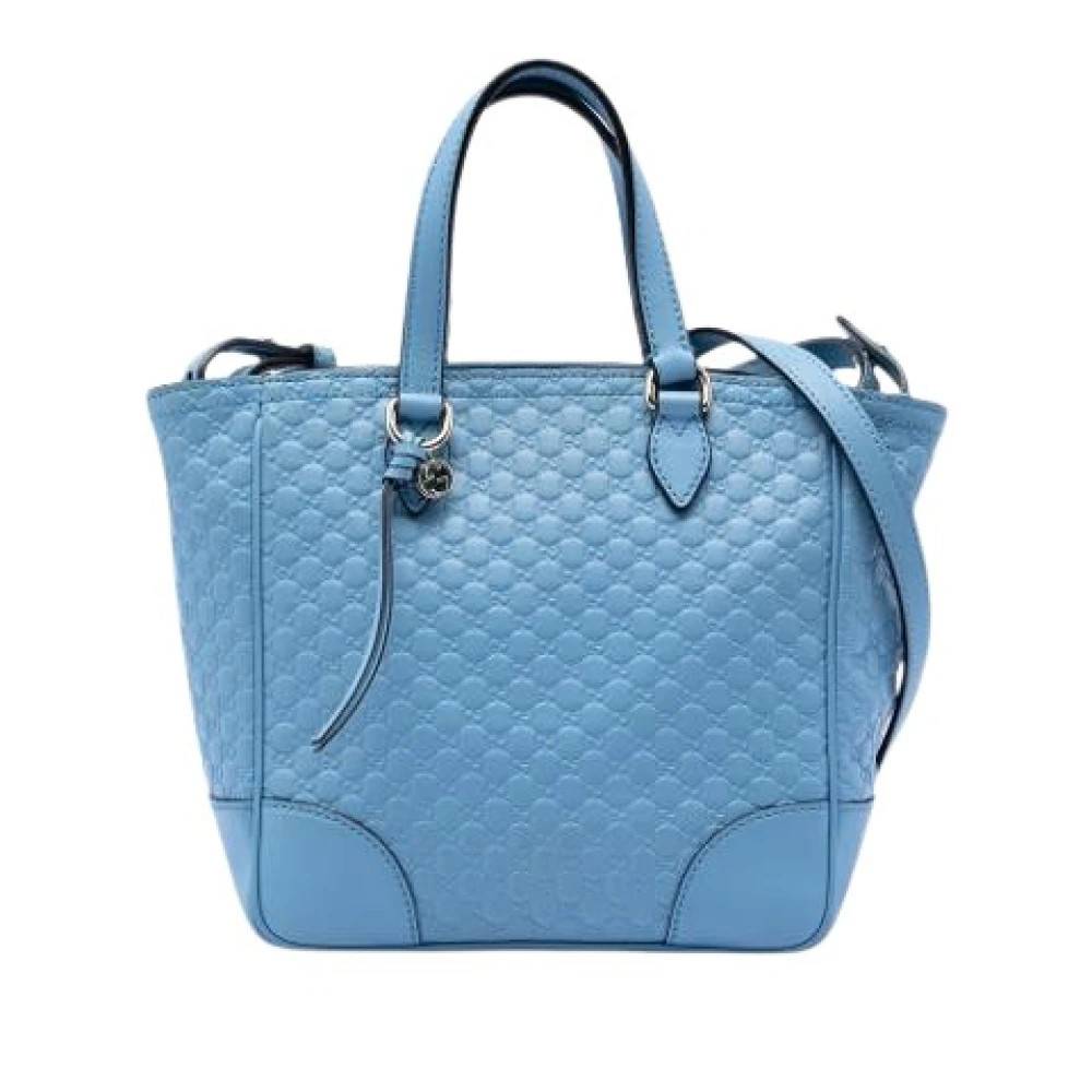 Gucci Vintage Pre-owned Bree Satchel - Vintage - Dame - Blå - ONE SIZE - Uld