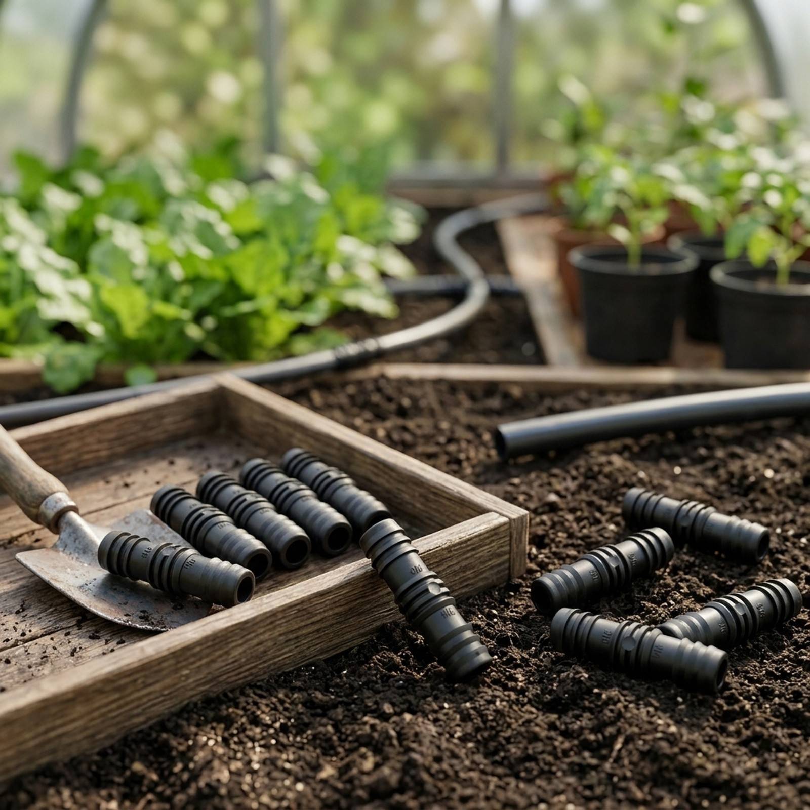 10 Pieces Straight Connectors for Garden Hose Pipe 16PE Suitable for Connecting Drip Irrigation Microtube Hose
