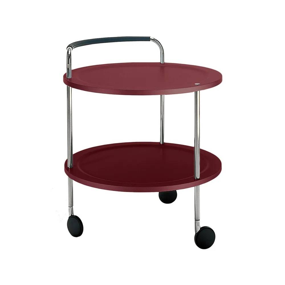 SMD Design Trolley Round Basic serveringsvagn vinröd, kromstativ