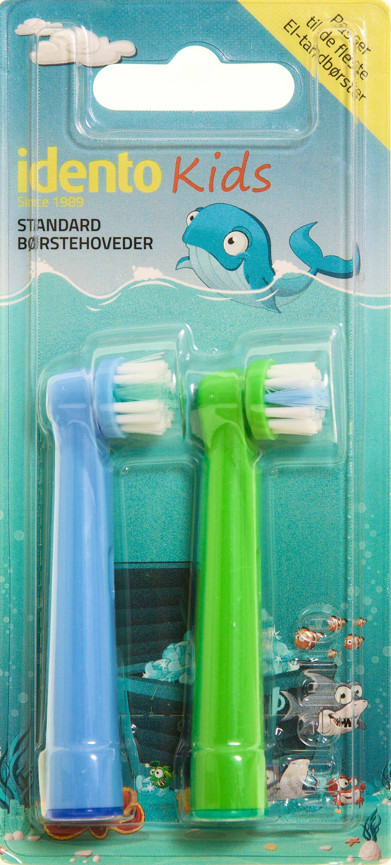 Idento Kids Toothbrush Heads Assorted Colors 2 st