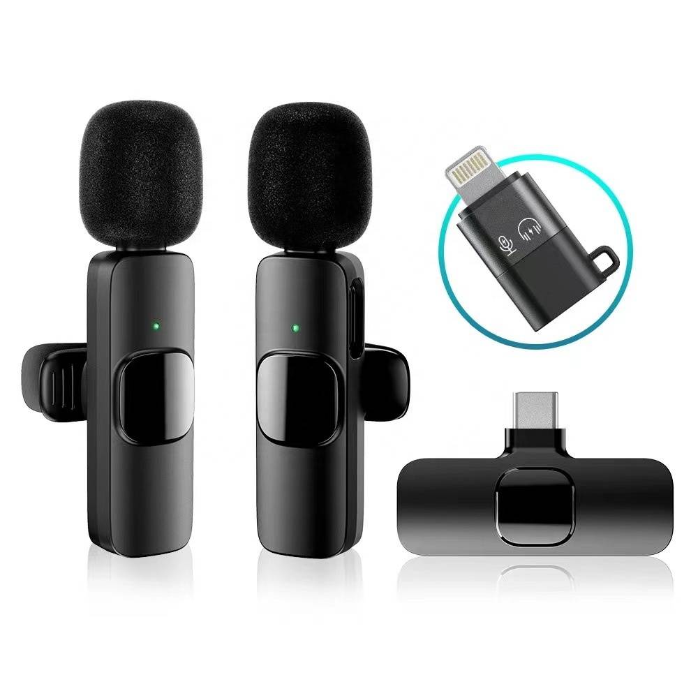 2.4g Mini Microfono Rode Micro Sans Fil k8 k9 Facebook Live Stream Wireless Lapel Smartphone Mems Microphone for mobile phone