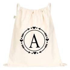 Gympapåse med Bokstav Monogram - Natur