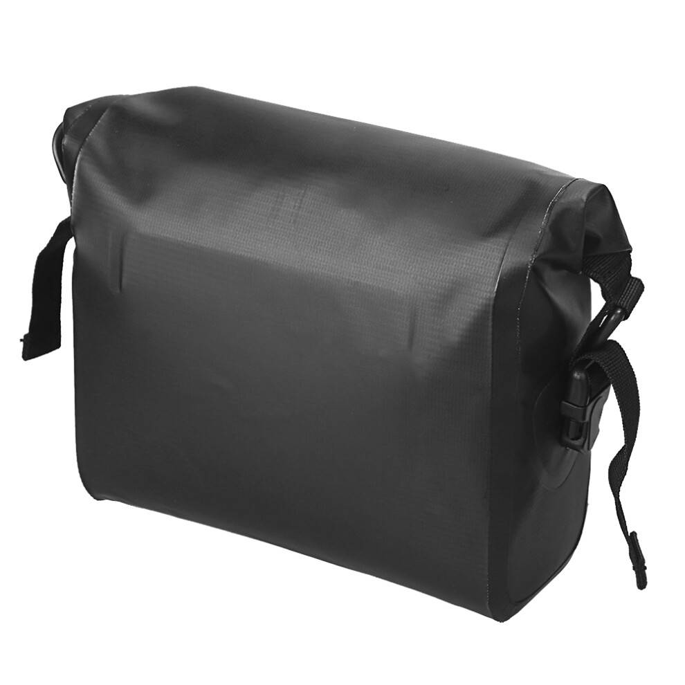 PVC Waterproof Bicycle Handlebar Bag Roll-Top Cycling Handlebar Bag Pannier for Mountain Bikes Electric Bike Scooter Bag