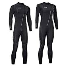 ZCCO Ultra Stretch 3 mm neopren våtdräkt, främre dragkedja helkropp dykardräkt, en del för män kvinnor, snorkling, dykning simning, surfing (män, herr medium)