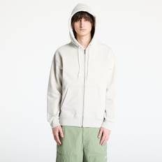 Sweatshirt Nike Solo Swoosh Men's Full-Zip Hoodie Light Bone/ White XXXL