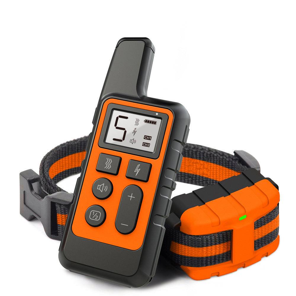 800m Electric Dog Training Collar Anti-barking Device - OrangeD100