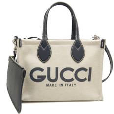Gucci Vintage Tote Stl. - Totebags Från Magasin - Beige (H 19.5cm x W 28cm x D 12cm)