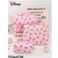 1pc [Authorized] Disney Stitch Makeup Bag Quilted Large Capacity Makeup Bag Portable Cosmetic Tools Storage Bag Skincare Cosmetic Storage Bag Home Sto - Multicolor - L+M+S,L+S,L+M,M+S,S,M,L