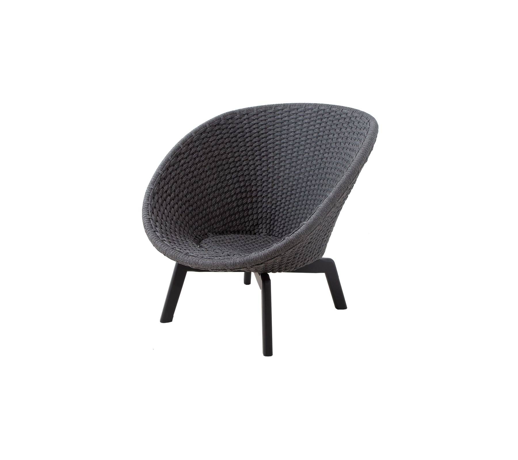 Cane-Line - Peacock loungefåtölj m/svart aluminium ben