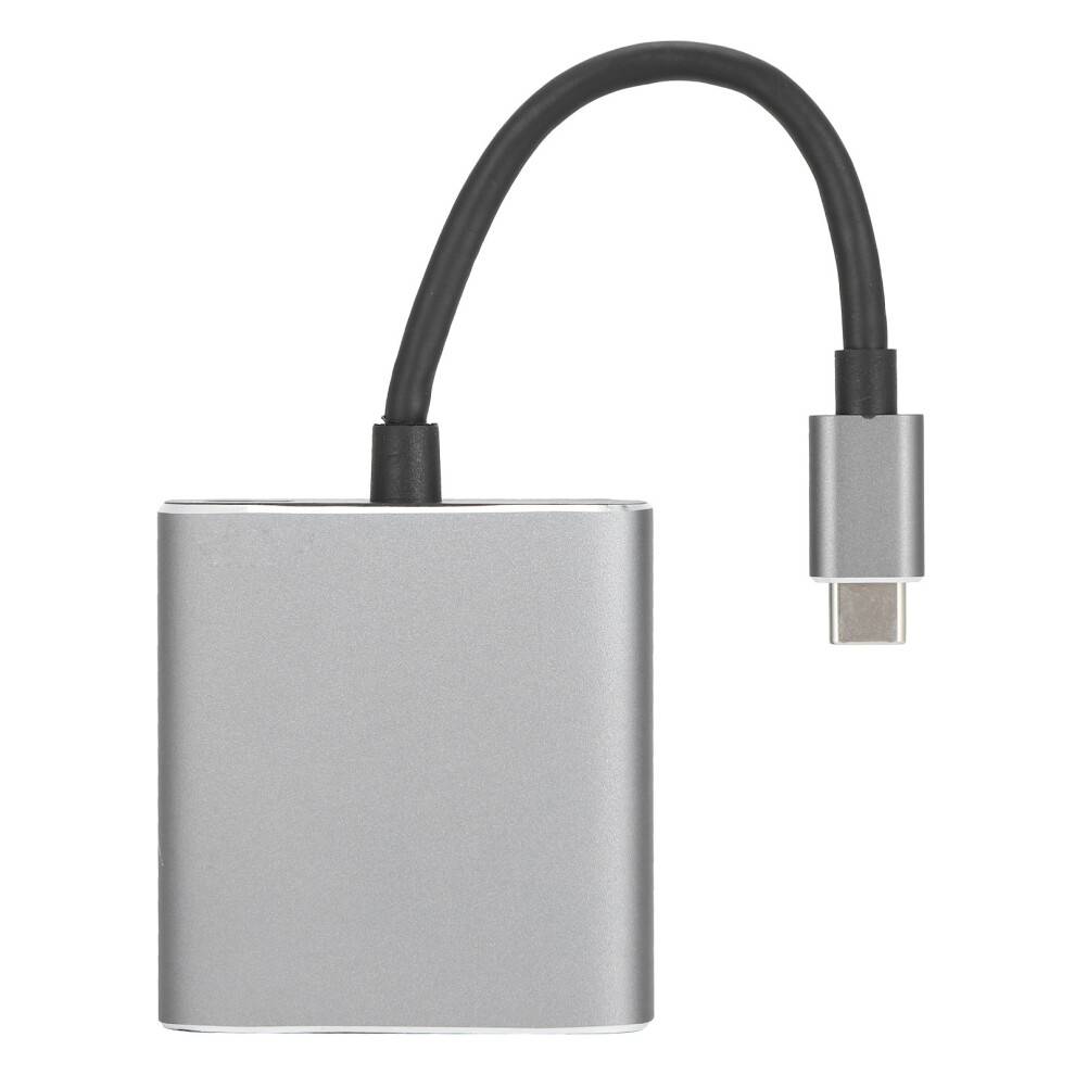 MultiScreen USB C Hub med HDMI Ethernet USB 3.0-porte, understøtter tilføjelse af flere skærme op til 4K til MacBook Pro Chromebook Samsung Galaxy