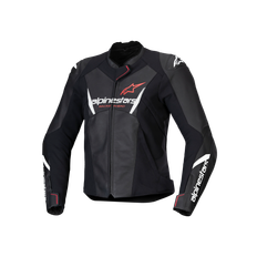 MC-Jakke Alpinestars Stella Faster V3 Dame, Sort/Hvid/Fluo Coral