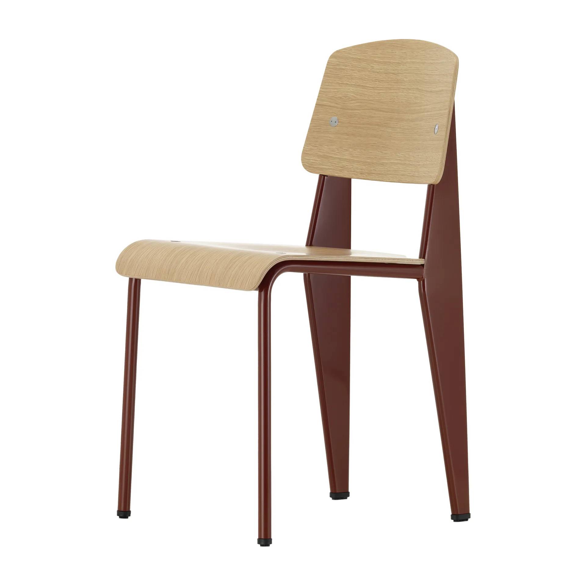Vitra Standard stol ek natur, japanese red stativ