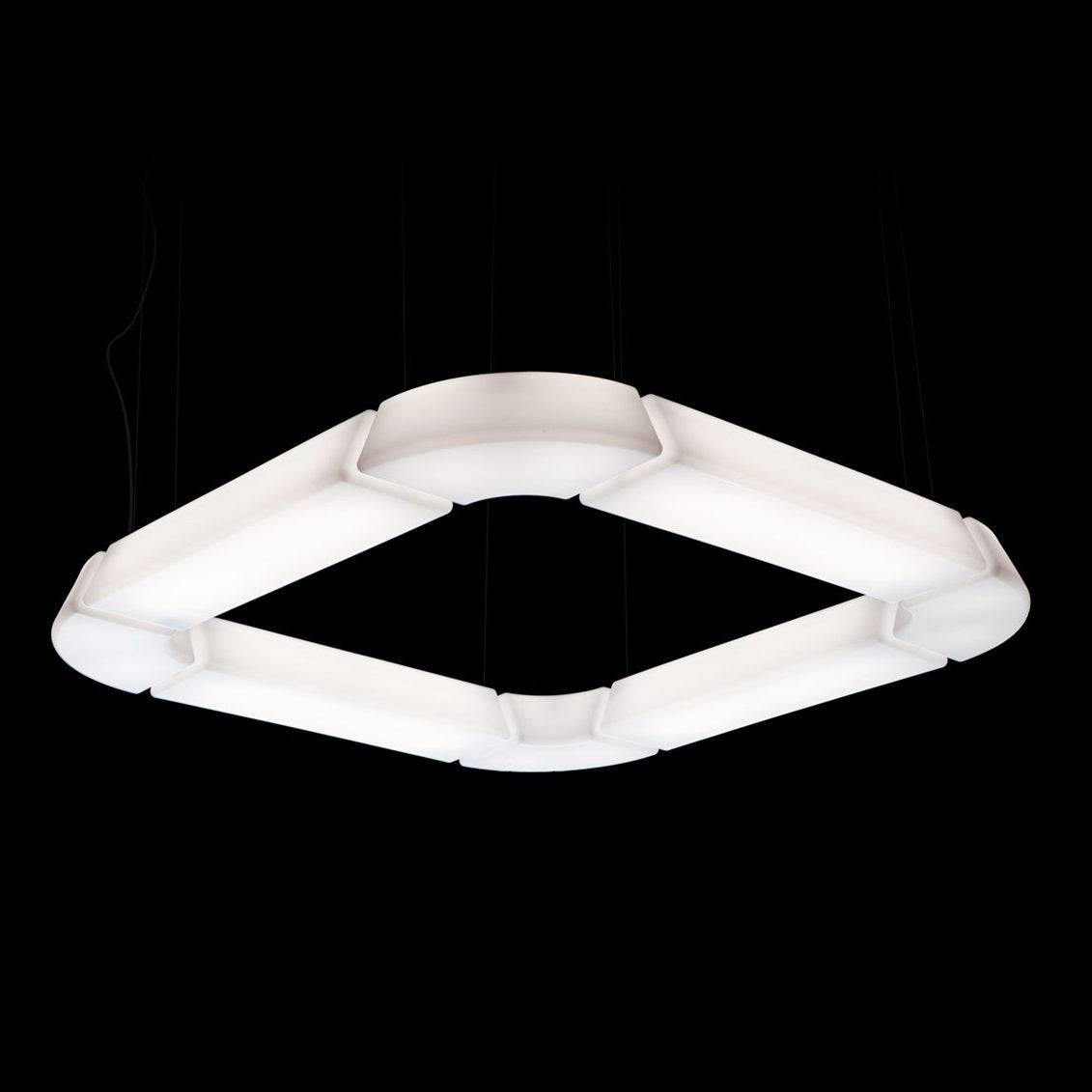 Circular Pol XXL pendel fra Martinelli Luce - Firkantet / Kurvet krop 45° / Med baldakin