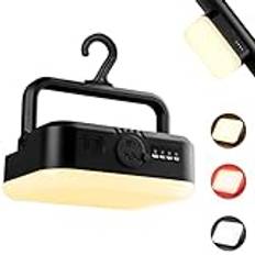 Skylla campinglampa med USB uppladdningsbar tältlampa bärbar vattentät, campinglykta med 5 ljuslägen för vandring utomhus, strömavbrott, nödsituationer
