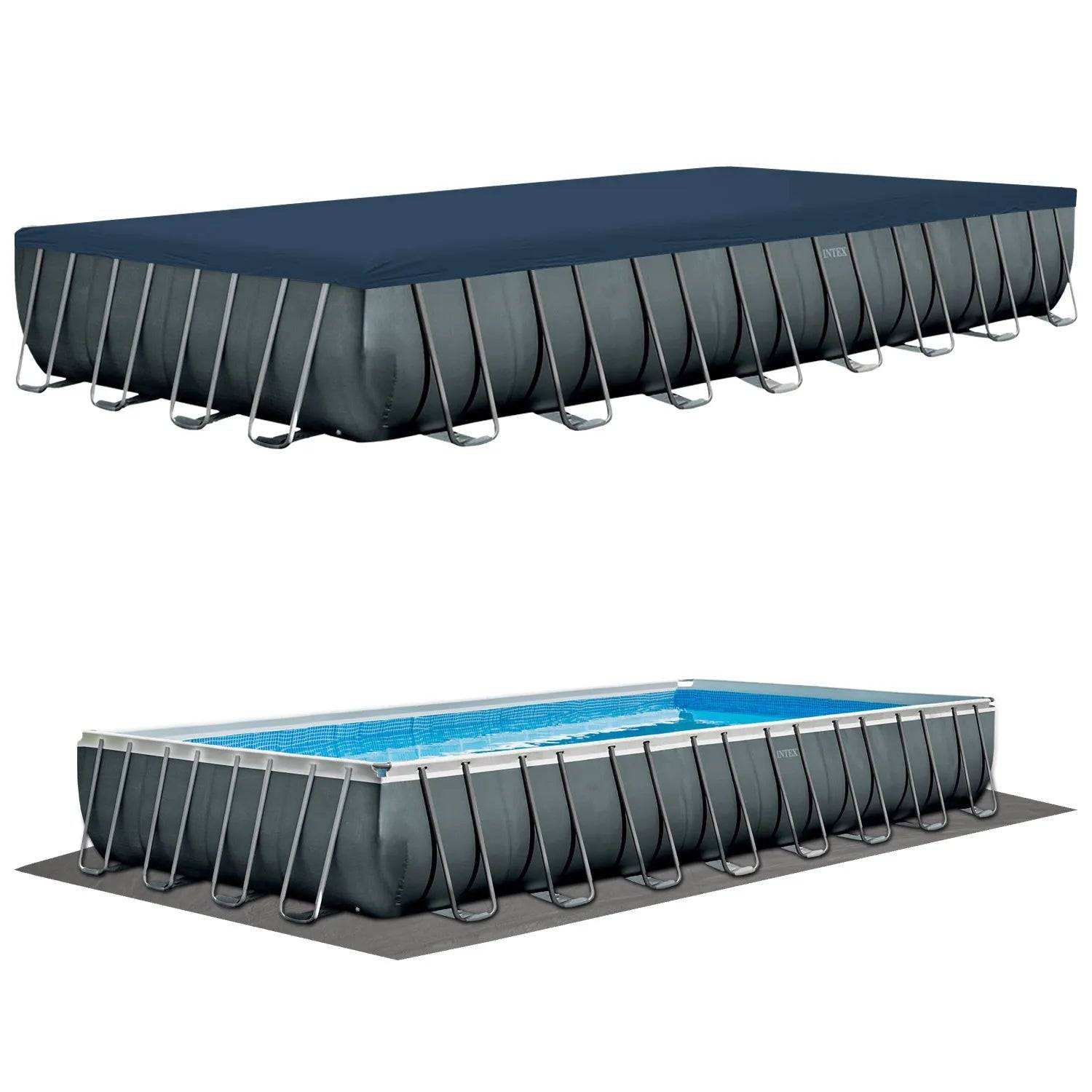 SMVKT Intex Frame Pool 975 x 488 x 132 cm Complete set | Rectangular pool with accessories
