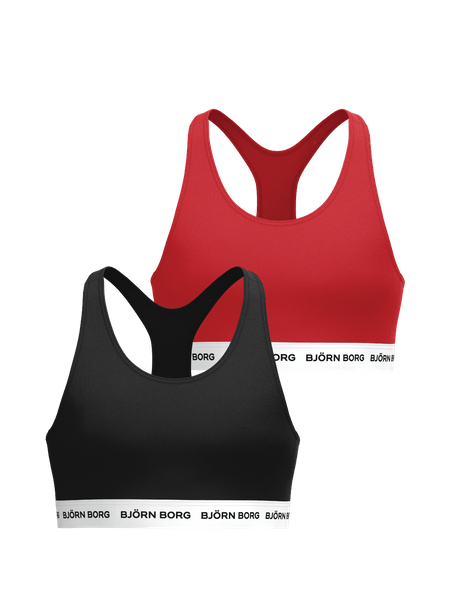 Björn Borg Cotton Stretch Logo Soft Top 2-pack Svart, 158-164