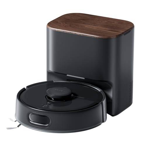 SwitchBot K11+ Robotdammsugare med mopp, 6000 Pa sugkraft, 90 dagars dammuppsamling, självlärning, LDS smart kartläggning, smal 3,6-tums design, kompatibel med Apple Home, Alexa, Google Home och matta
