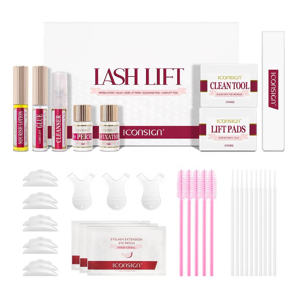 Professional Iconsign New Scented Keratin Eyelash Perming Lifting Low Smell Full Eyelashes Set Fast Lash Lift Kit With New Tools