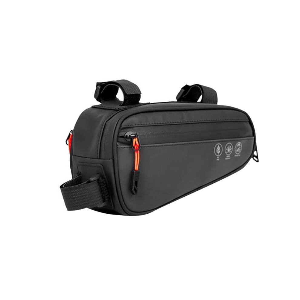 Bike Frame Bag, Waterproof Bicycle Bag with Two Side Pockets, Bike Tube Storage Pouch for Mountain Road Bike