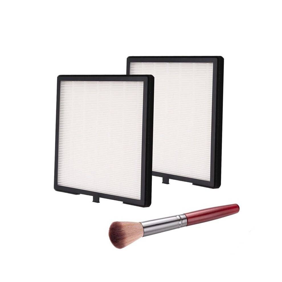 Nail Dust Collector Filters 2 Pcs Nail Dust Suction Collector Replacement Filter with Nail Art Dust Powder Remover Brush