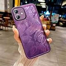 ESONG Transparent Glitter Fodral För Samsung Galaxy S22 Smalt Skal,Ultratunt Klart bling estetisk Case För Flickor Kvinnor,Mjukt Silikon Stöttåligt Skyddande telefonfodral Lila