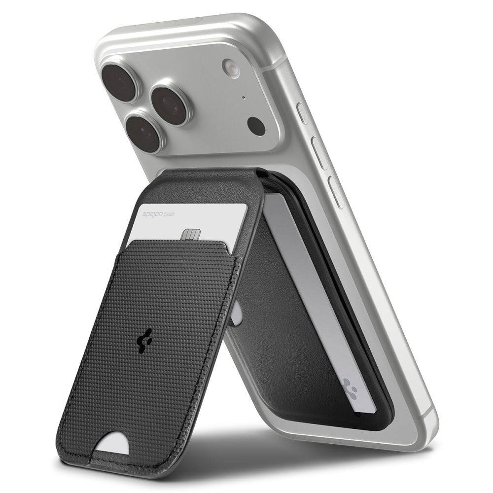 Spigen Magnetsik MagSafe Korthållare Slim Fold Tripod Svart