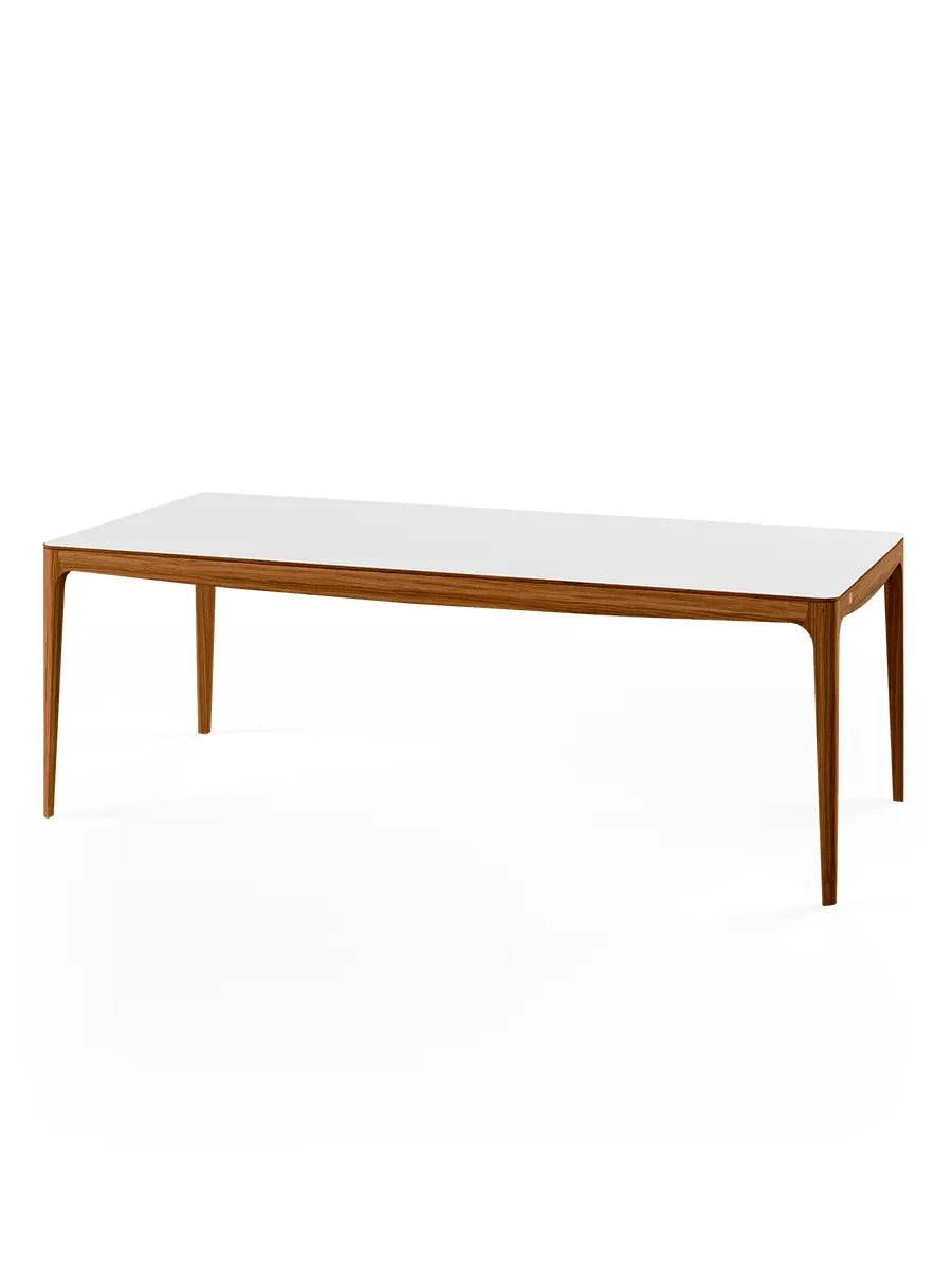 GM 3700 RO Spisebord, hvid fra Naver Collection 210 x 100 cm / Valnød / Ingen tillægsplader - Jacobsen Plus
