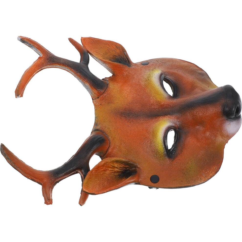 3Pcs Halloween Rensdjursmask Fullansiktsmask Hörnar