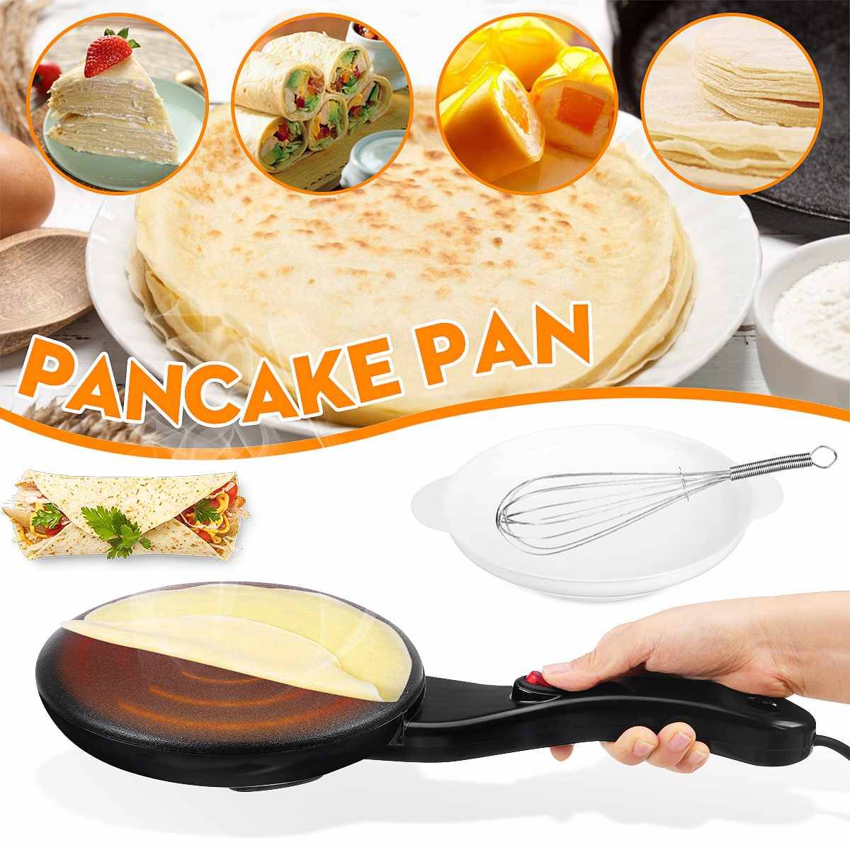 900w elektriska crepe maker maskin hushålls non-stick crepe maker stekpanna stekpanna bärbara kök matlagning bakning verktygssatser