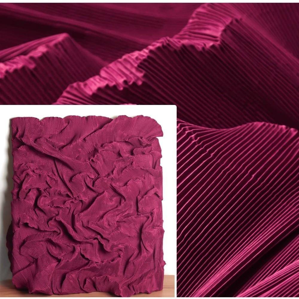 150X100cm Veckat Tyg Rynkig Textur Mikroelastiskt Crepe Tyg Rosblommigt Mönster Andningsbar Tyg Chiffong Tyg gul